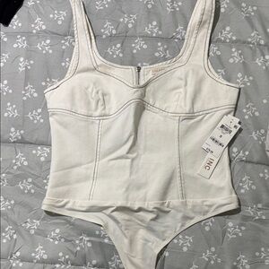 INC International Concepts White Bodysuit